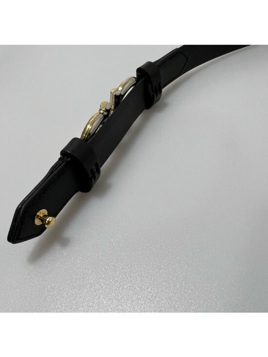 Salvatore Ferragamo Gancini Buckle Belt Black Gold Women’s 75/30 main image 4